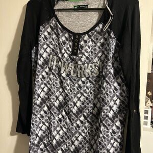 Black and Gray Long Sleeve Tee